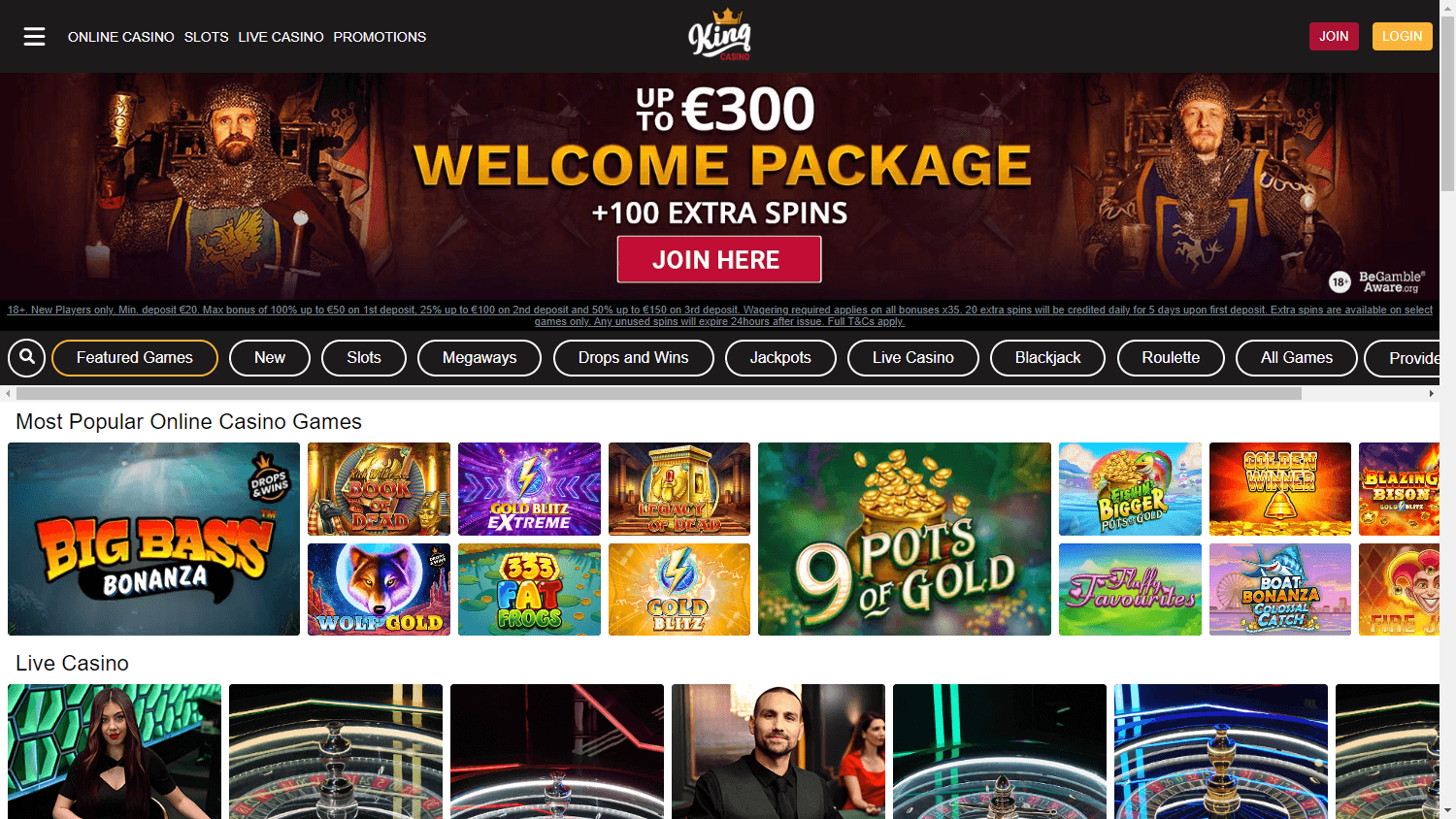 King Casino Desktop screenshot